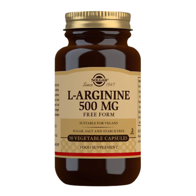 Solgar L-Arginine 500 mg Vegetable Capsules
