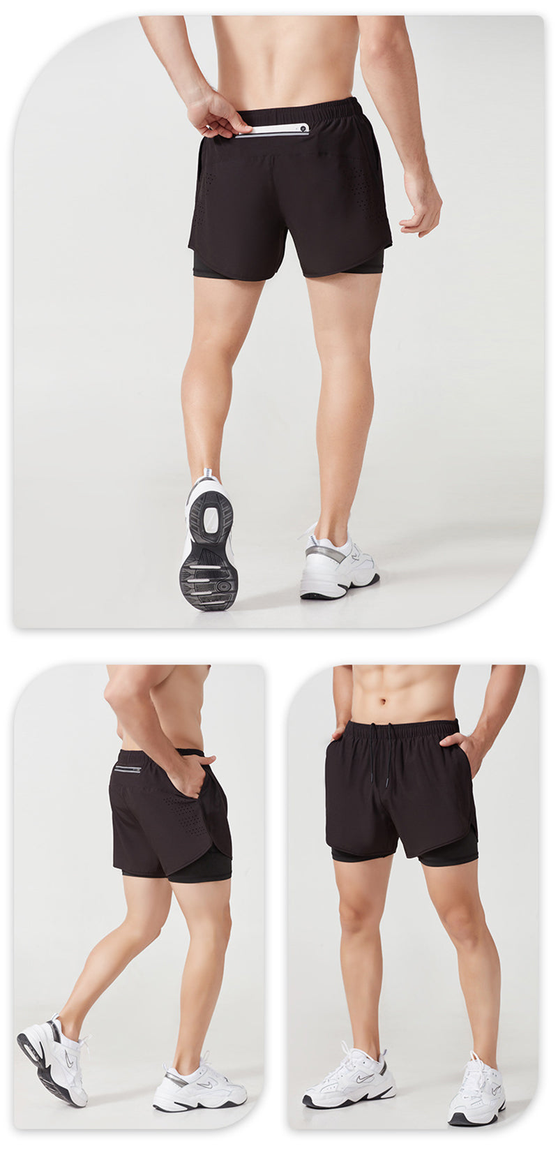 Men's Running Shorts Quick-drying Double Layer