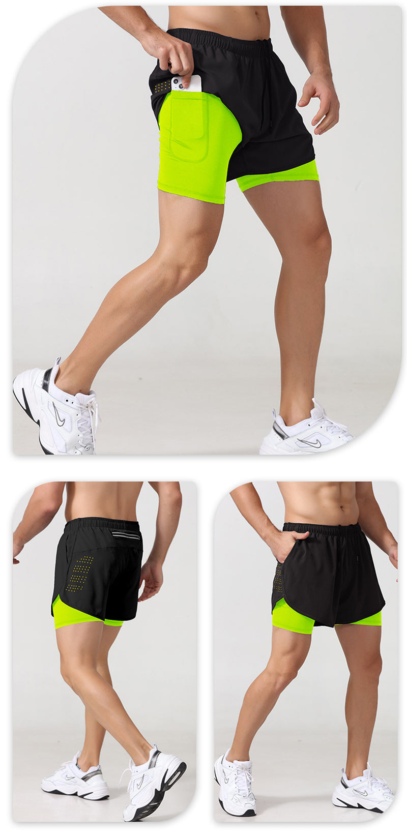 Men's Running Shorts Quick-drying Double Layer