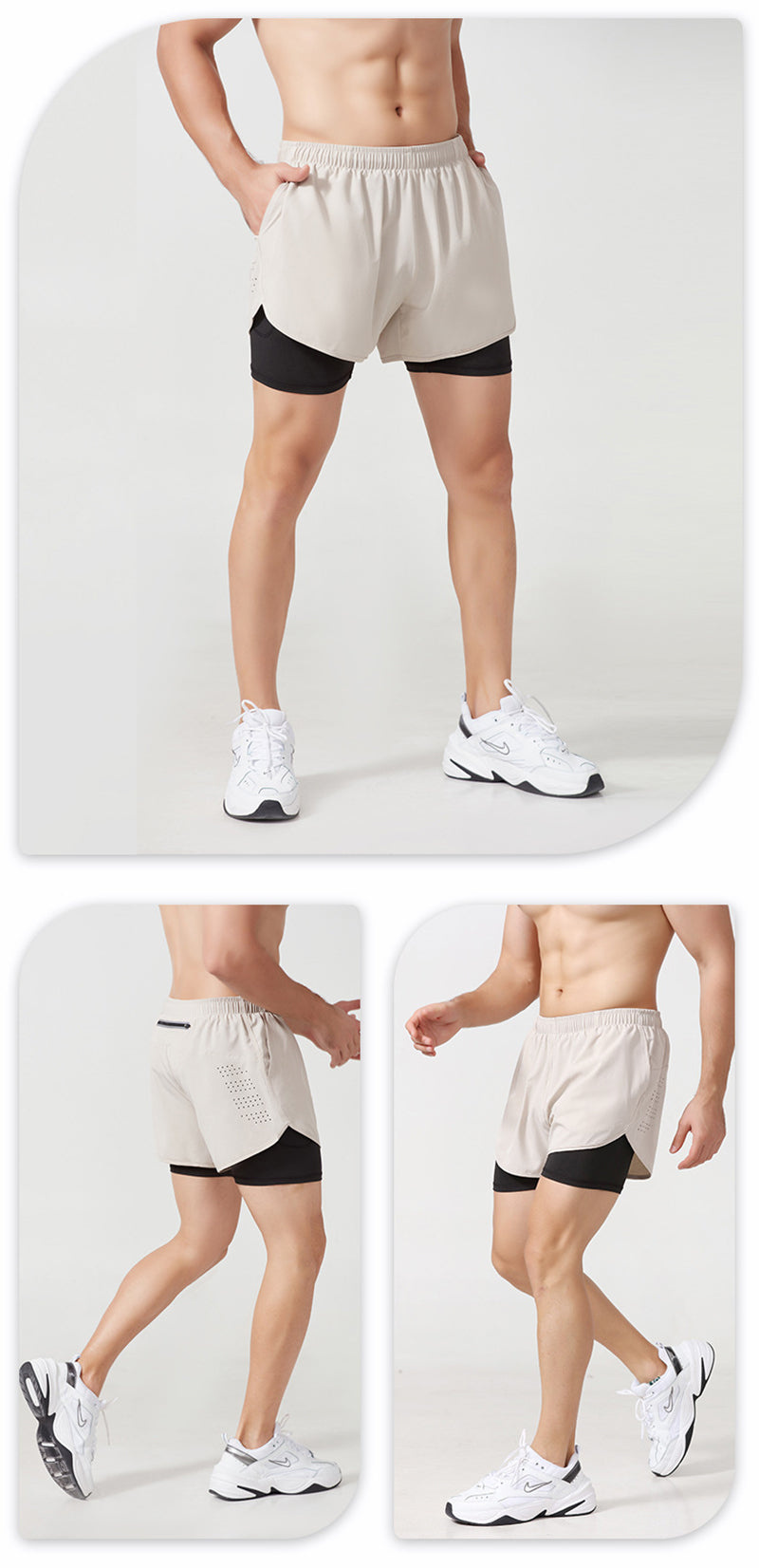 Men's Running Shorts Quick-drying Double Layer