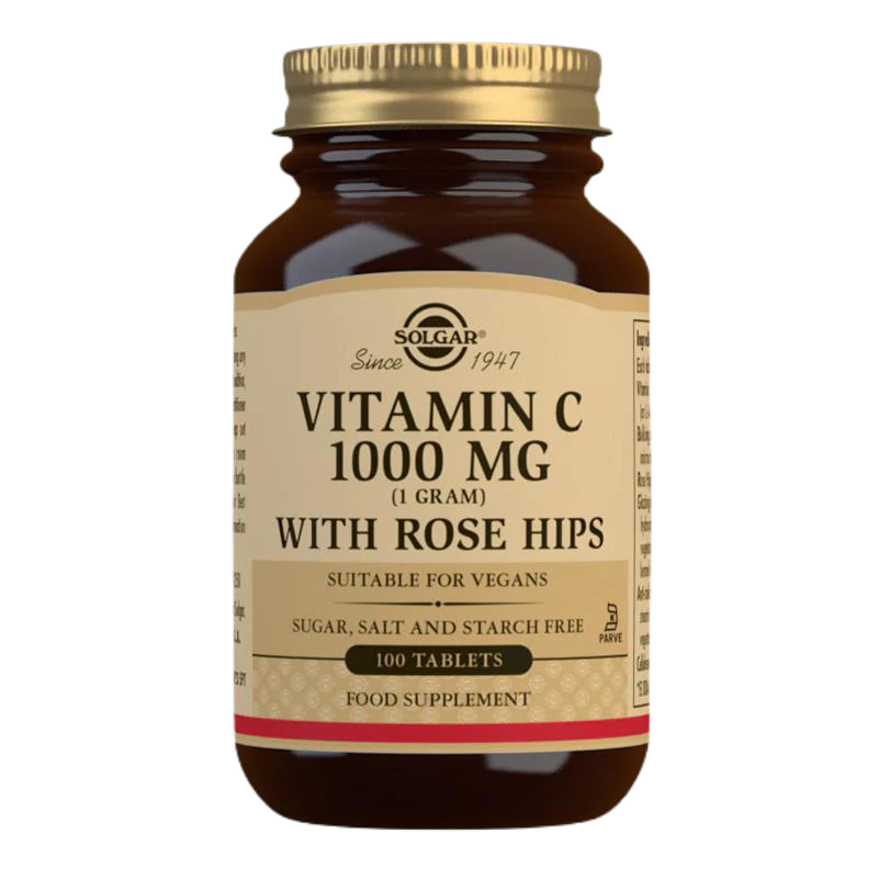 Solgar Vitamin C 1000 mg with Rose Hips Tablets