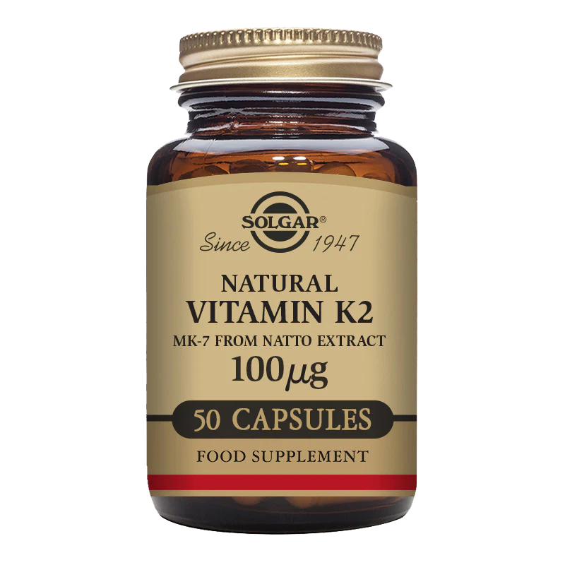Solgar Natural Vitamin K2 (MK-7) 100 mcg Vegetable Capsules