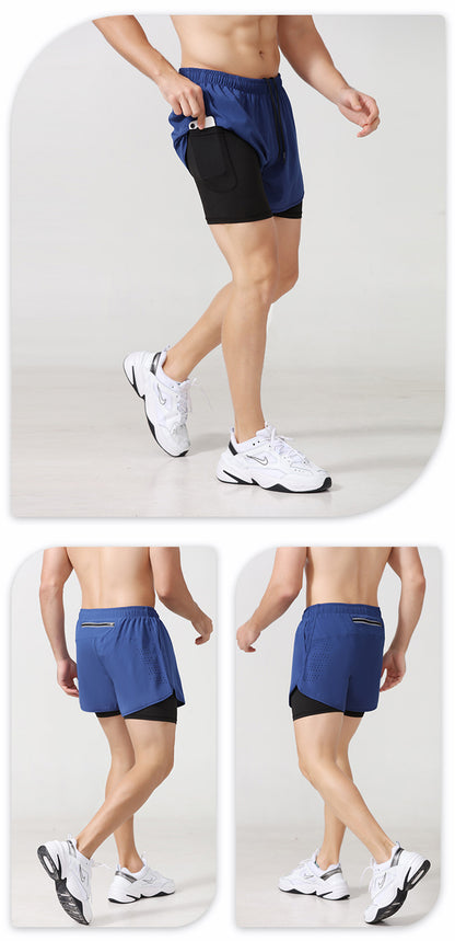 Men's Running Shorts Quick-drying Double Layer