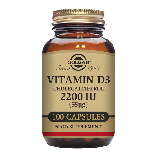 Solgar Vitamin D3 (Cholecalciferol) 2200 IU (55 mcg) Vegetable Capsules
